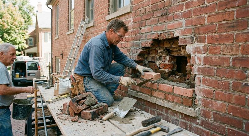 Brick Hardscaping Installation in Worcester, MA
